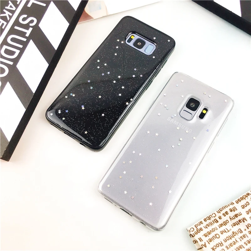 S8Plus чехол для Samsung Galaxy S8 S9 Plus блестящие мягкие чехлы со звездами Note 9 S7 Edge Тонкий Note9