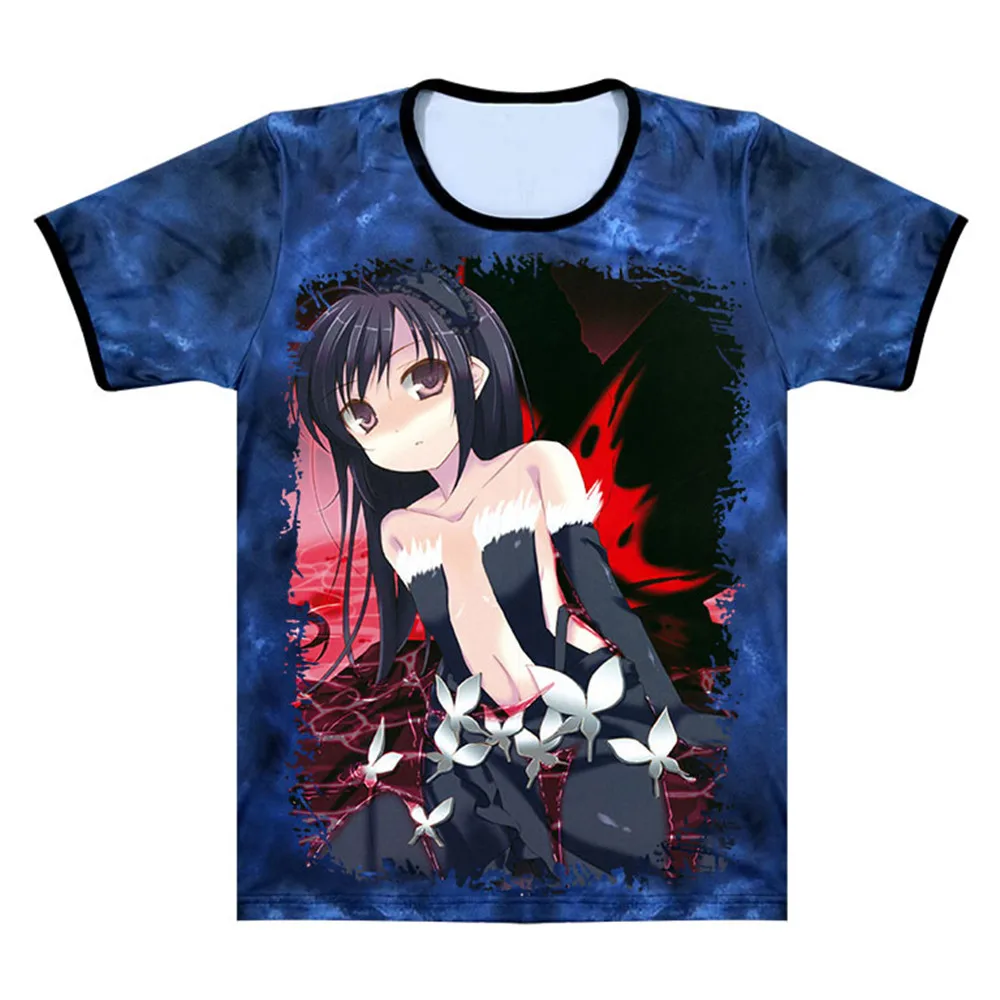 Рубашка с японским аниме футболки Accel World костюм для косплея Kuroyukihime Kuroyuki Hime в