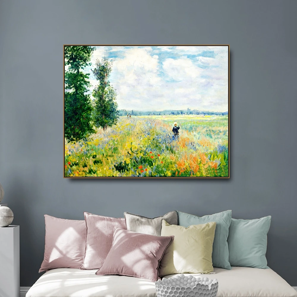 Поппи Филд от Monet холст живопись каллиграфия постер печать гостиная дом