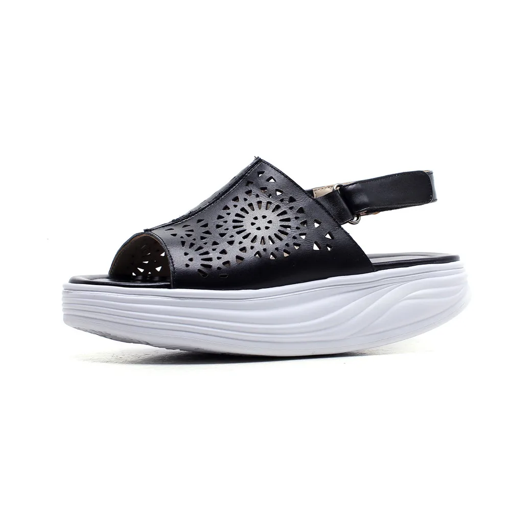 Босоножки ASUMER женские из натуральной кожи удобные сандалии на плоской платформе