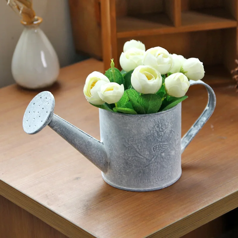 

1 шт., мини-железная кастрюля для воды Zakka, декоративные цветочные украшения, Декор для дома, жестяная фотография, Цветочная ваза JL 008