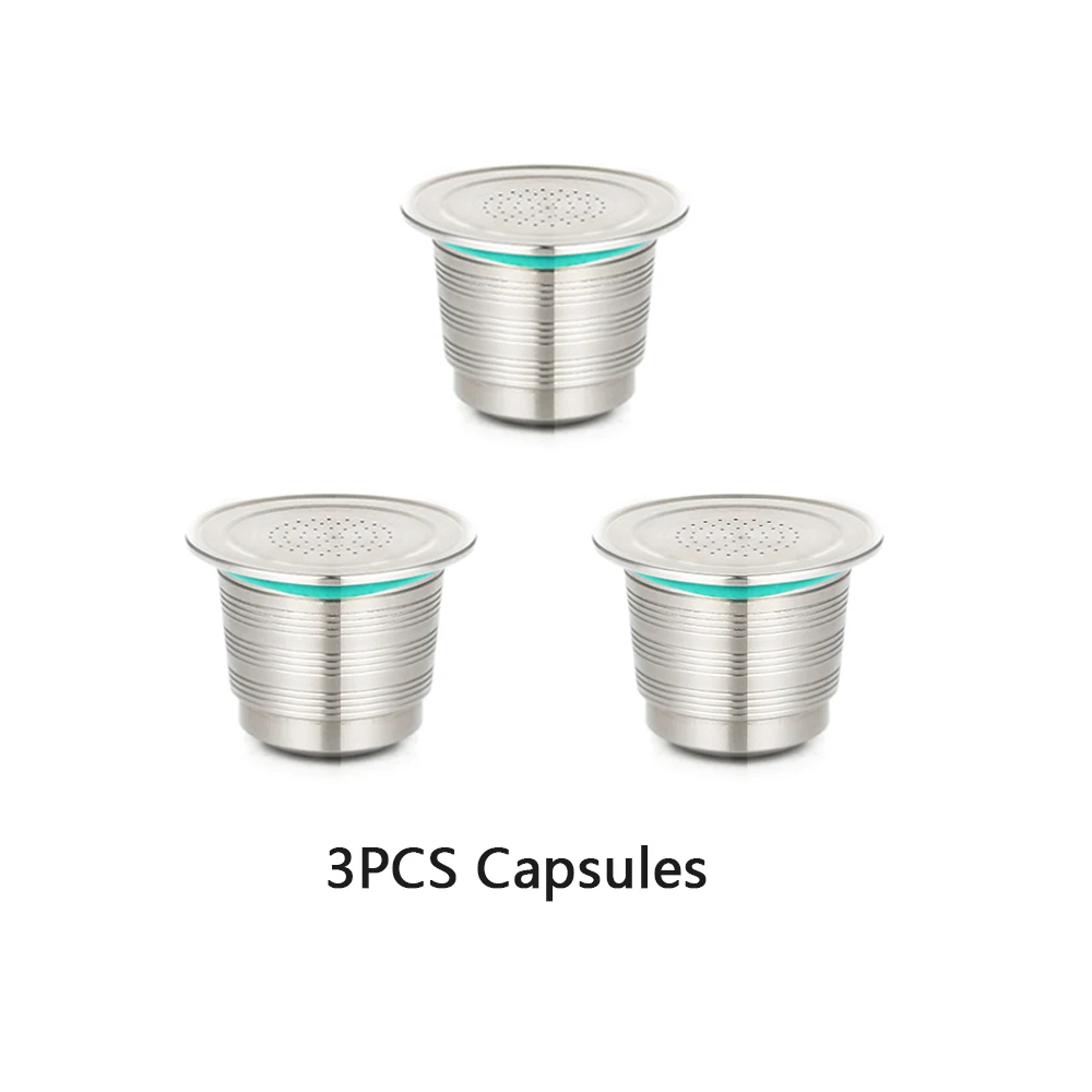 3 Capsules 3 капсулы 1 Темпер Nespresso из нержавеющей стали многоразовые Многоразовые кофе капсулы Темпер кофе капсула для Nespresso машина - Цвет: 3 Capsules