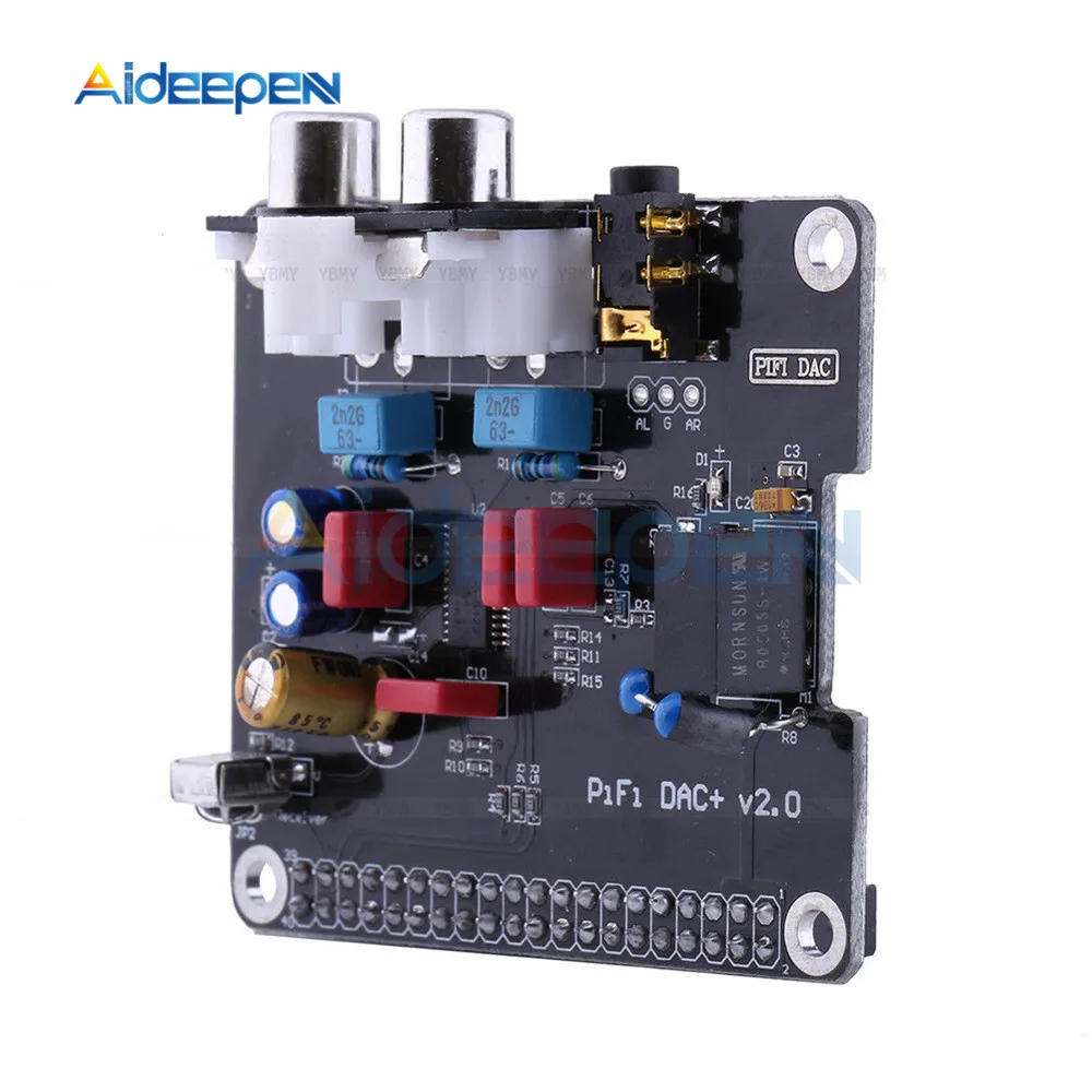 Модуль звуковой карты PCM5122 Hi Fi DAC I2S 384 кГц светодиодный индикатор для Raspberry Pi B + 2 Model