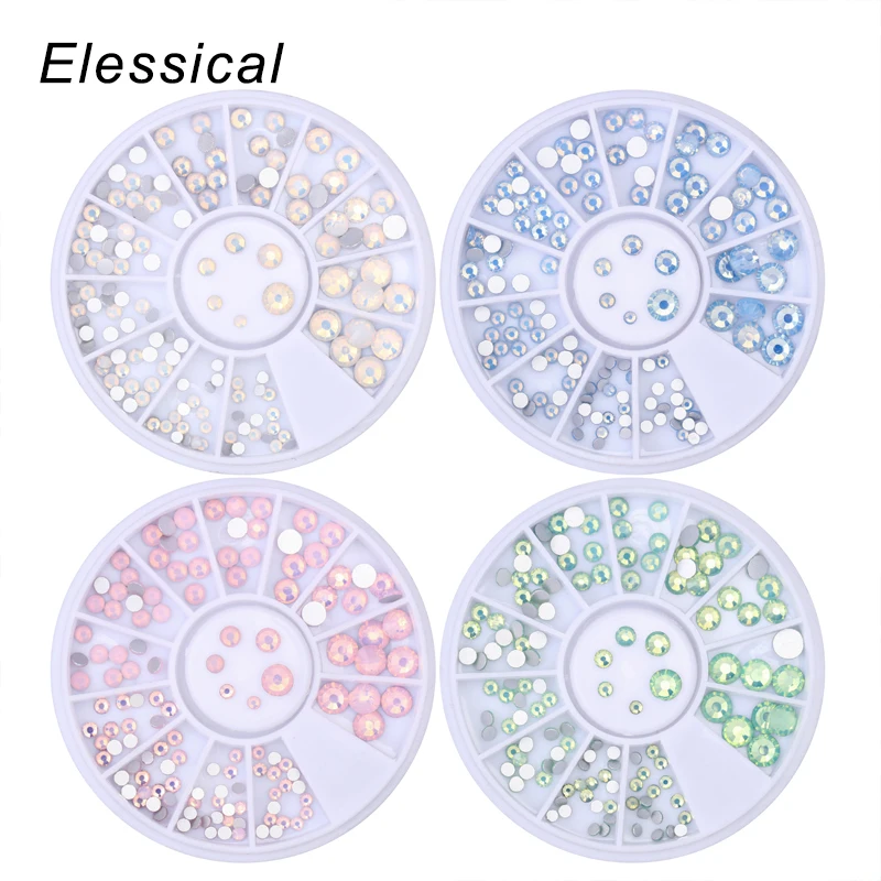 Безликий высококачественный Опаловый горный хрусталь колесо для ногтей розовый