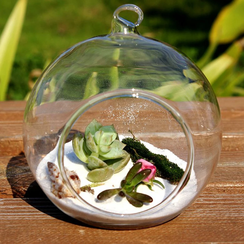 Dia.= 8cm Hanging Glass Terrarium Desktop Flower Vases Candle Holders for Wedding Party Decoration Home Garden Decor 8 Pcs/ Lot|hanging glass