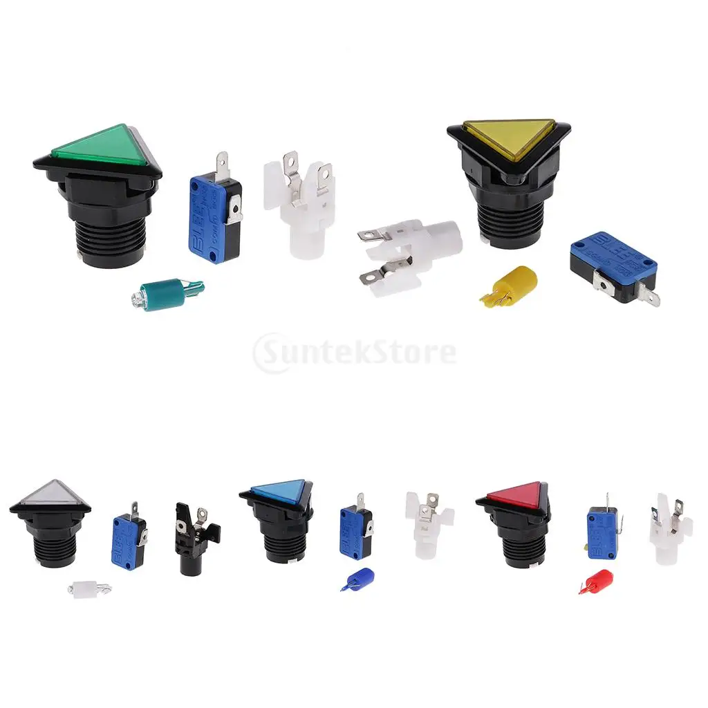 Треугольная аркадная игровая машина с нажимной кнопкой и светодиодной