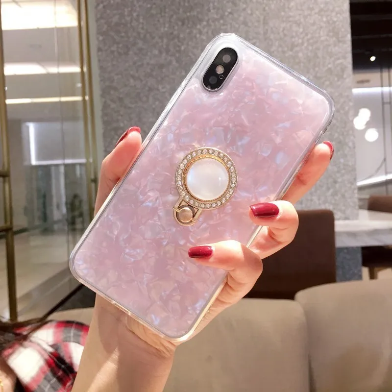 20 шт Алмазный чехол для iPhone XR XS Max x 10 8 7 6 s кольцевой палец Силиконовый Samsung Galaxy S9 more
