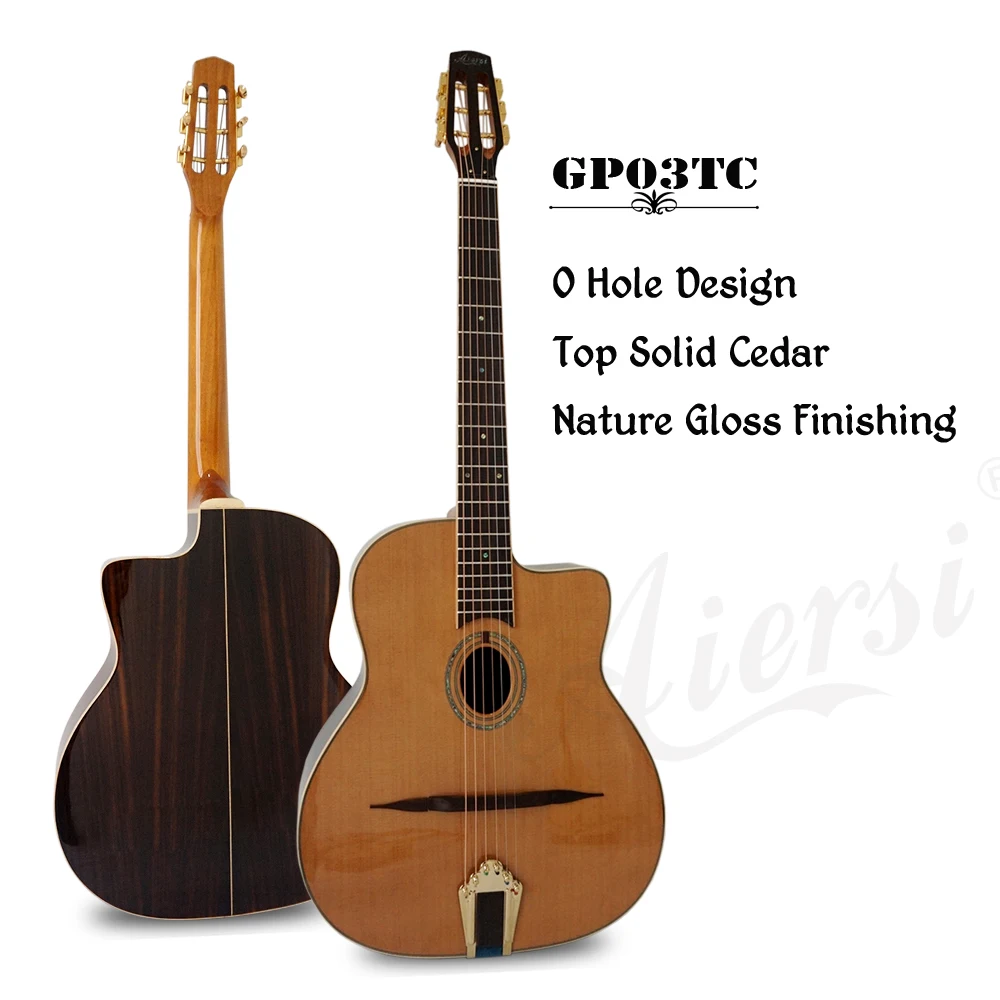 Aiersi брендовый Чехол для гитары с овальным отверстием Petit Bouche Solid Cedar Top Django Jazz Gypsy|free