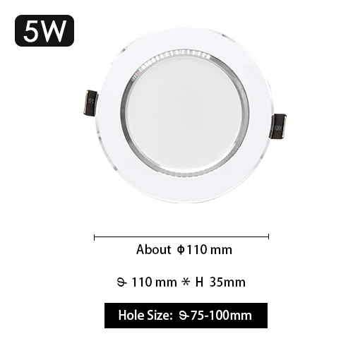Rgb LED-светильник утопленный потолочный светильник красочный Точечный светильник шарик регулятора Крытый AC 110 220V 240V бар КТВ Гостиная - Испускаемый цвет: 5W