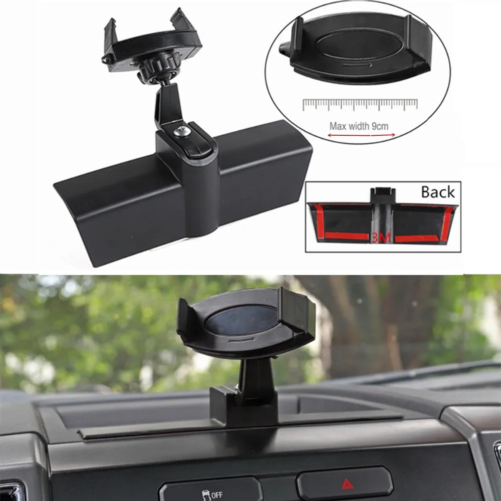 

Dashboard Phone Holder Stander GPS Mount Bracket for Ford F150 F-150 2015 2016 2017 2018 2019 2020 2021 ABS Black Car Accessory