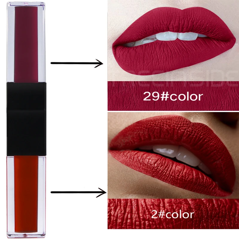 Матовый блеск для губ без логотипа двойной матовый Прямая поставка с вашим
