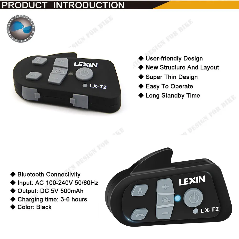 Lexin 1 шт 800 м шумоподавление Bluetooth мотоциклетный шлем для езды на снегоходе гарнитура для телефона/gps/MP3 Intercomunicador