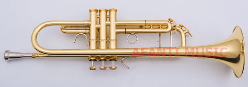 Afanti музыка Bb тон/желтая латунь/золотой лак труба (ATP 114)|trumpet gold|trumpet lacquerbb trumpet |