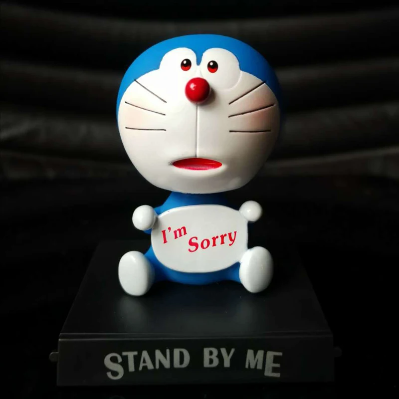 I Мультяшные пластиковые фигурки Doraemon с качающейся головой, Автомобильные украшения для интерьера, коллекция Doraemon, украшение для автомобиля - Название цвета: I
