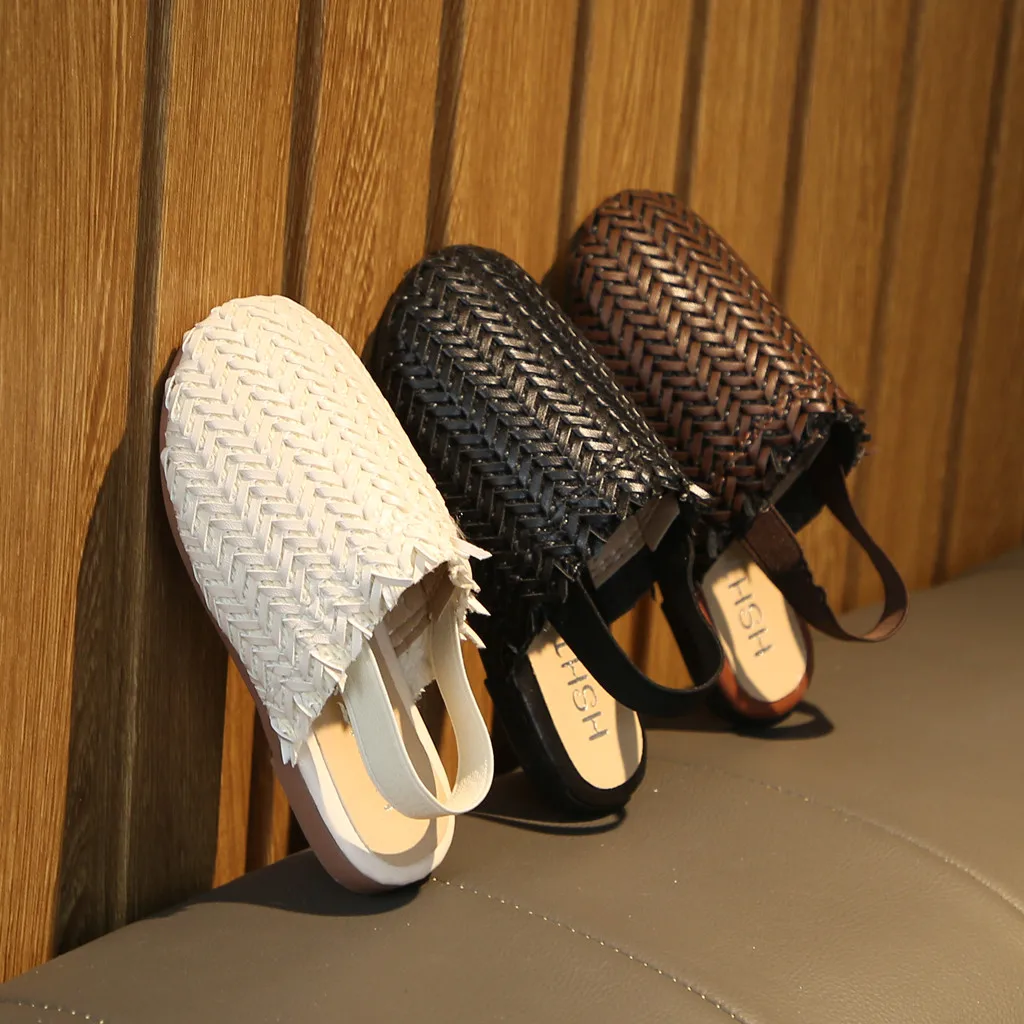 Новинка 2019 летние босоножки для малышей младенцев девочек принцесс плетеные