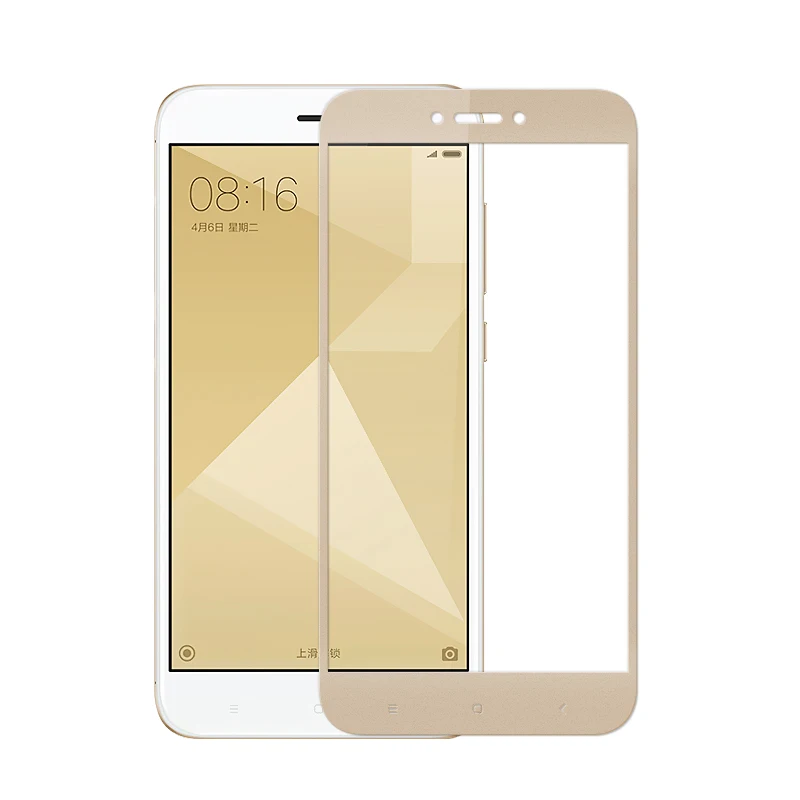 Золотой Redmi 4X полное покрытие закаленное стекло протектор экрана 9h все тело Защитная пленка для Xiaomi Redmi 4X4 X Pro - Цвет: Золотой