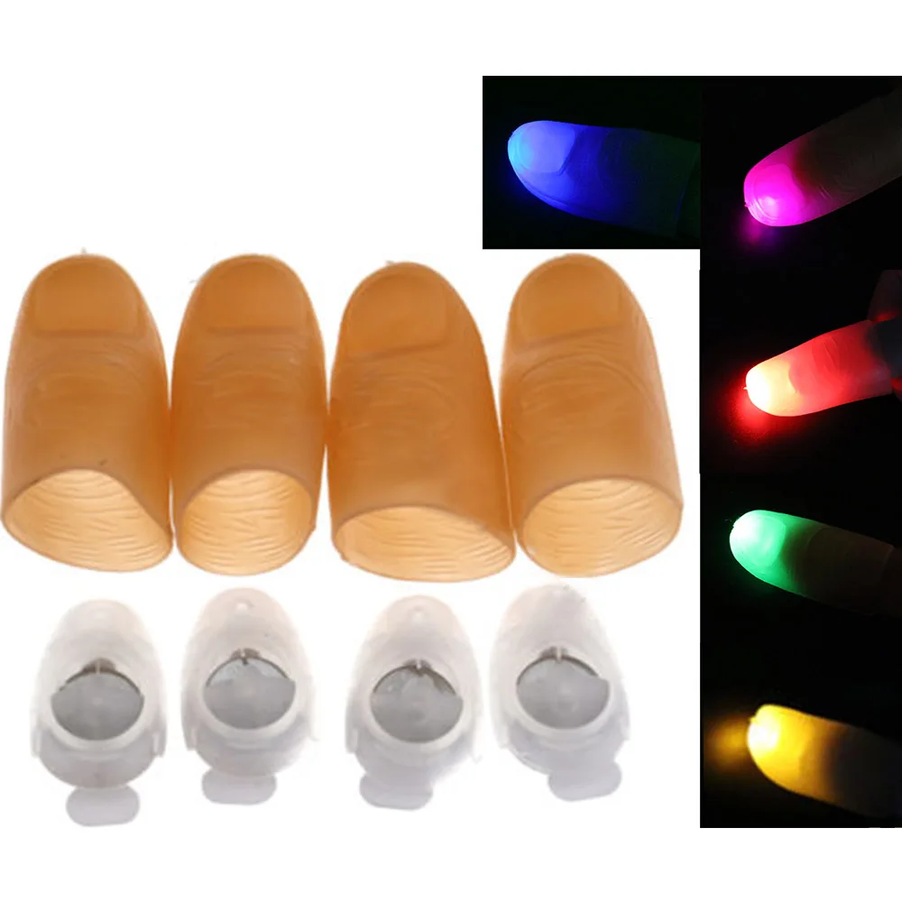 4pcs Funny Party Light Thumbs Props Fingers Trick Appearing Close Up Lamp | Игрушки и хобби
