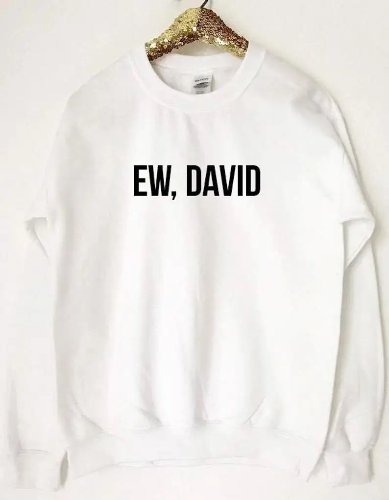 Sugarbaby New Arrival Ew David Sweatshirt Ew David Jumper Long Sleeved Fashion Unisex Jumper Aesthetic Clothing Drop Shipping drop shoulder open knit jumper