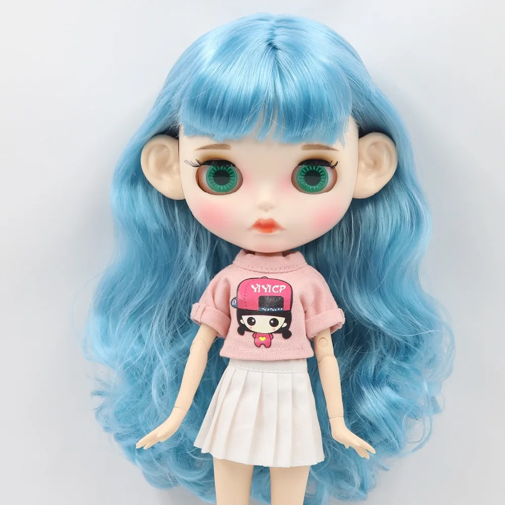 ICY DBS Blyth кукла 1/6 bjd шарнирная белая кожа сустав тело синие волосы матовое лицо