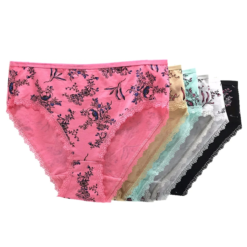 Бесплатная доставка 3 шт./упак.! Сексуальные женские трусы размера плюс хлопковые