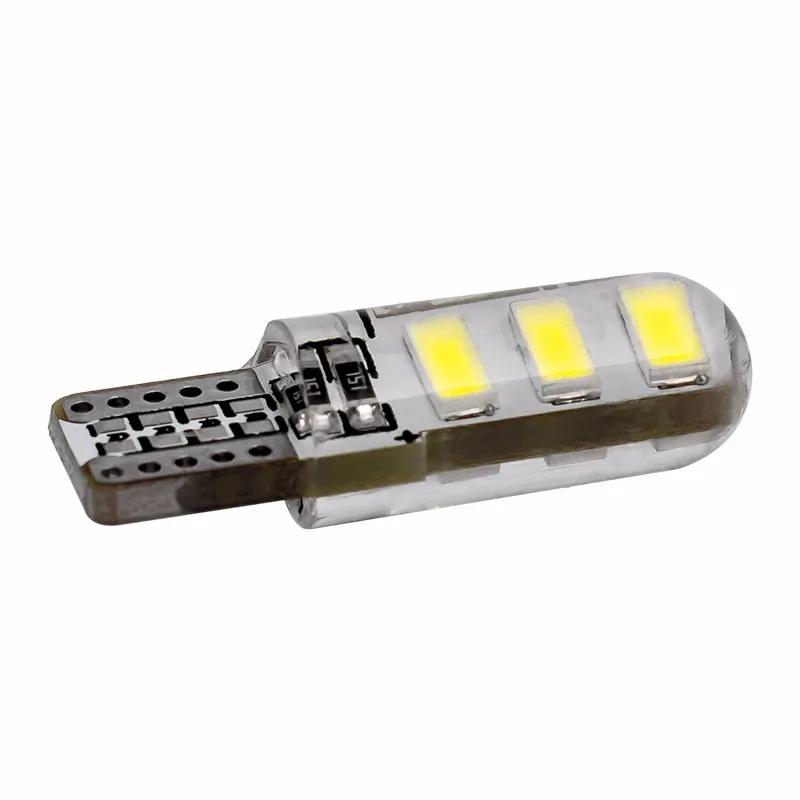T10 W5W WY5W 192 168 6 SMD 5630 5730 светодиодный светильник из силикагеля, водонепроницаемый клиновидный светильник, силиконовый корпус, автомобильный Поворотный Светильник, габаритная лампа