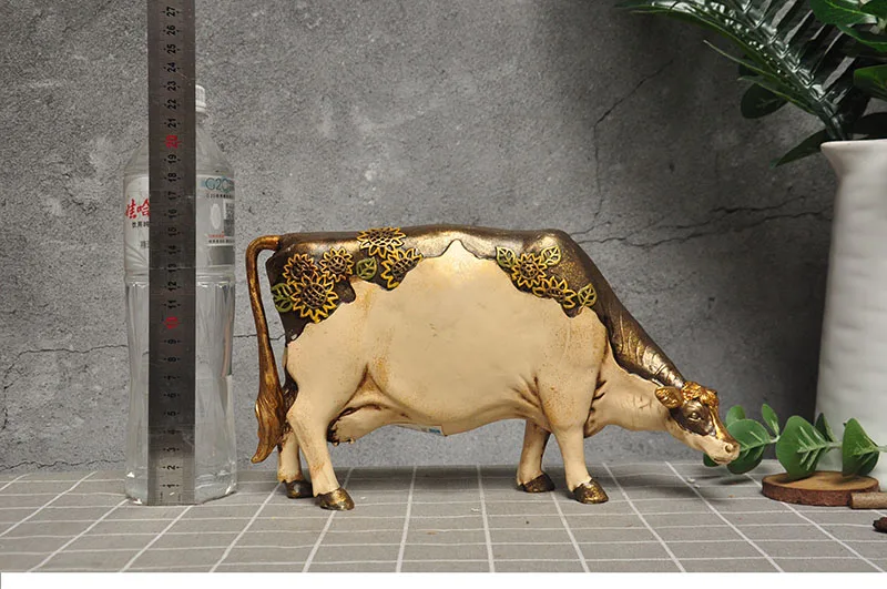 Пасторальный кантри ретро Fun Flower корова украшения сада Гостиная декоративные