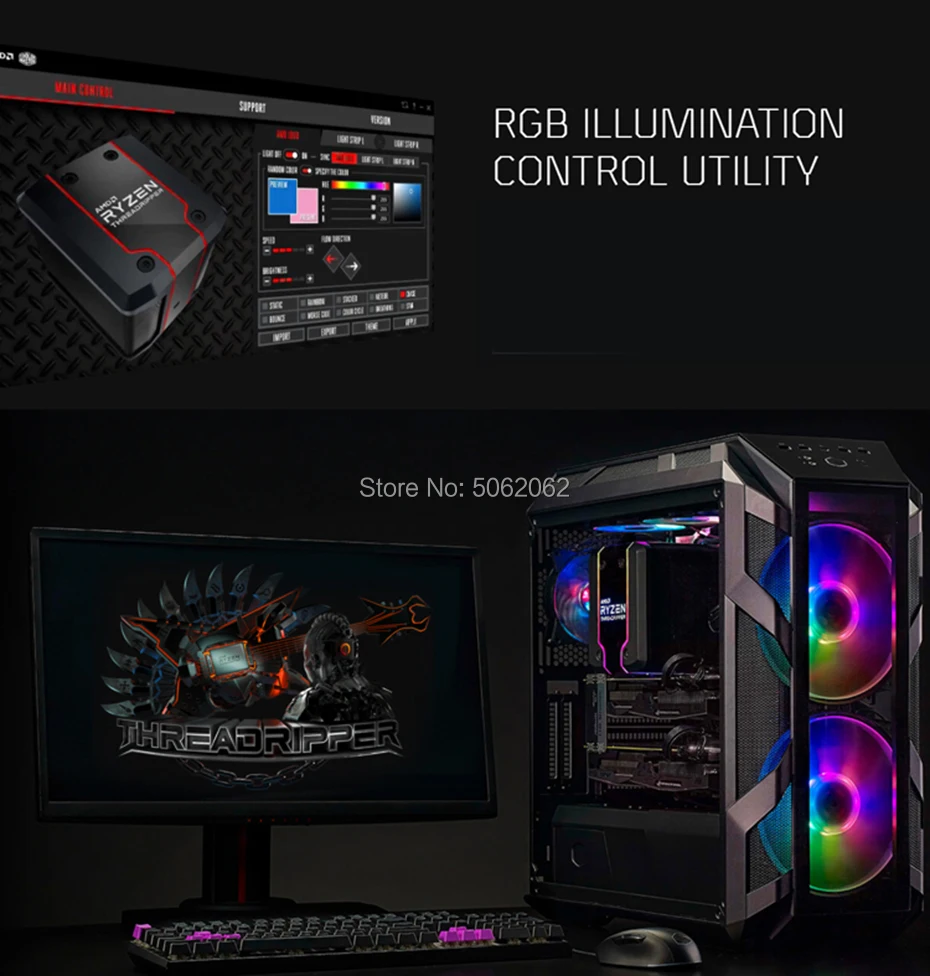 Cooler Master MAM-D7PN-DWRPS-T1 AMD TR4 SP3 выделяет кулер для процессора 7 тепловых трубок 12 см вентилятор адресуемый RGB PC радиатор охлаждения