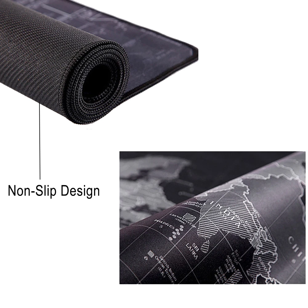 Фабрика питания большой коврик для мыши компьютера карта мира резиновый игровой