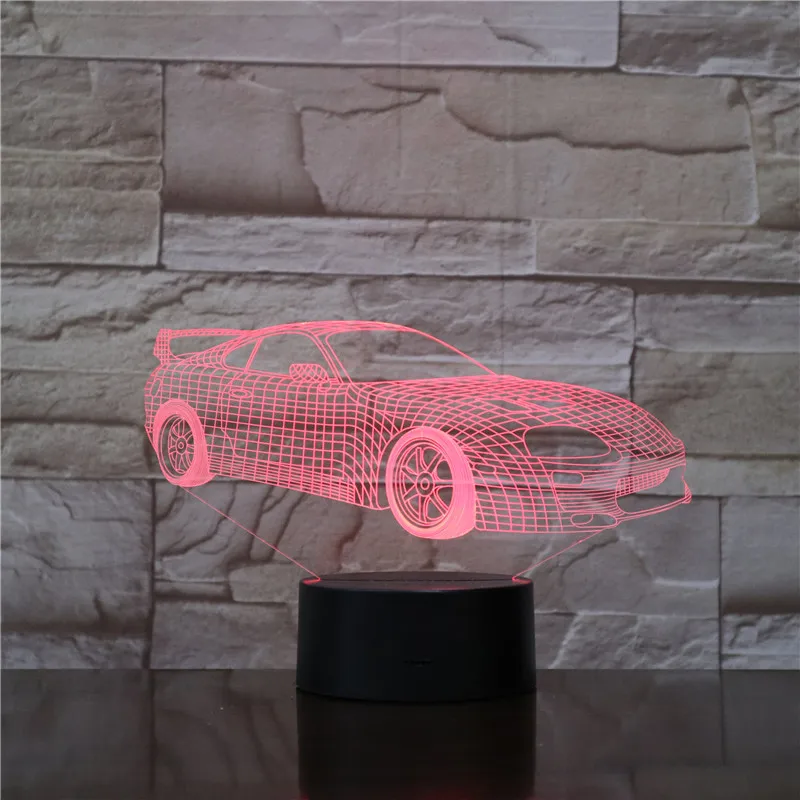 Новый гоночный спортивный автомобиль 3D лампа RGB светильник Светодиодная