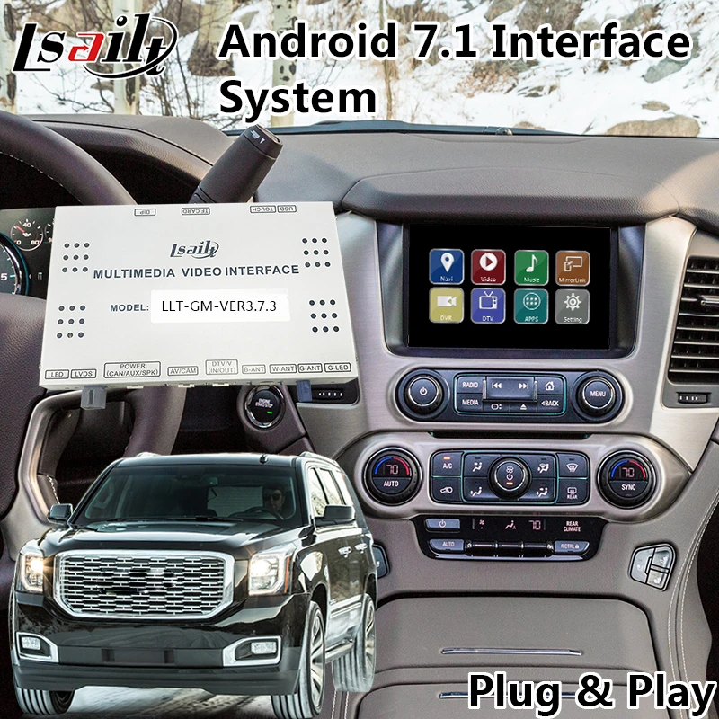 Android 7,1 gps навигационная коробка для GMC Sierra/Terrain/Canyon/Yukon/Acadia Mylink системы, мультимедийный видео интерфейс