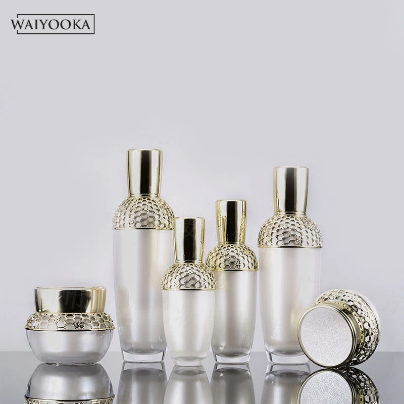 Fashion Vacuum Pump Plastic Bottle Refillable Acrylic Jar Dressing Table Organizer Skin Care Cosmetic Storage For Women | Дом и сад