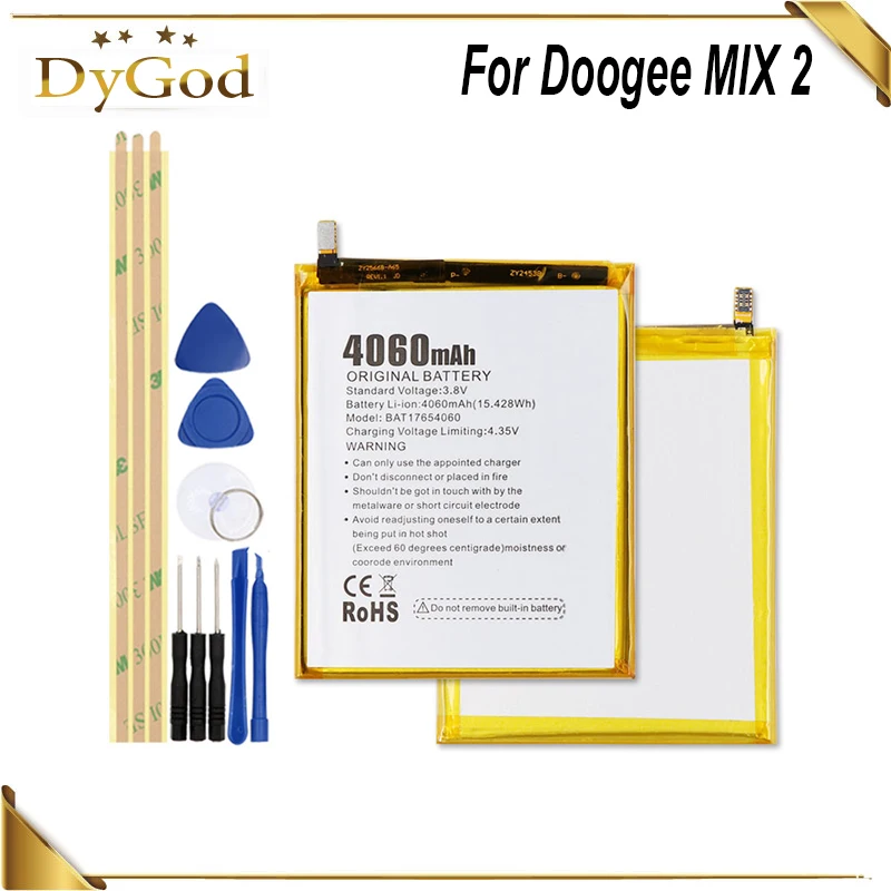 

DyGod 4060mAh 3.8V Battery for Doogee MIX 2 High Quality mobile phone Battery with tools