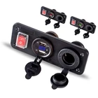 Автомобильный лодочный грузовик 12В 24В 2 USB зарядное устройство переключатель вольтметра прикуриватель