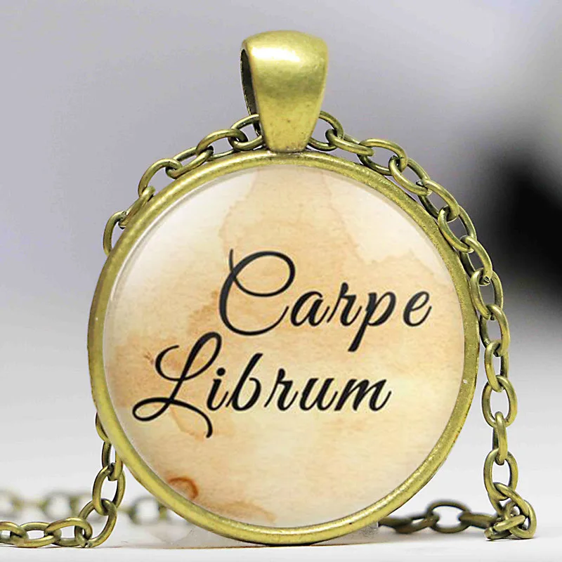 Новая Carpe Librum книга подвеска с цитатой Neckalce Love to Read Book Lover Librarian подарок модные