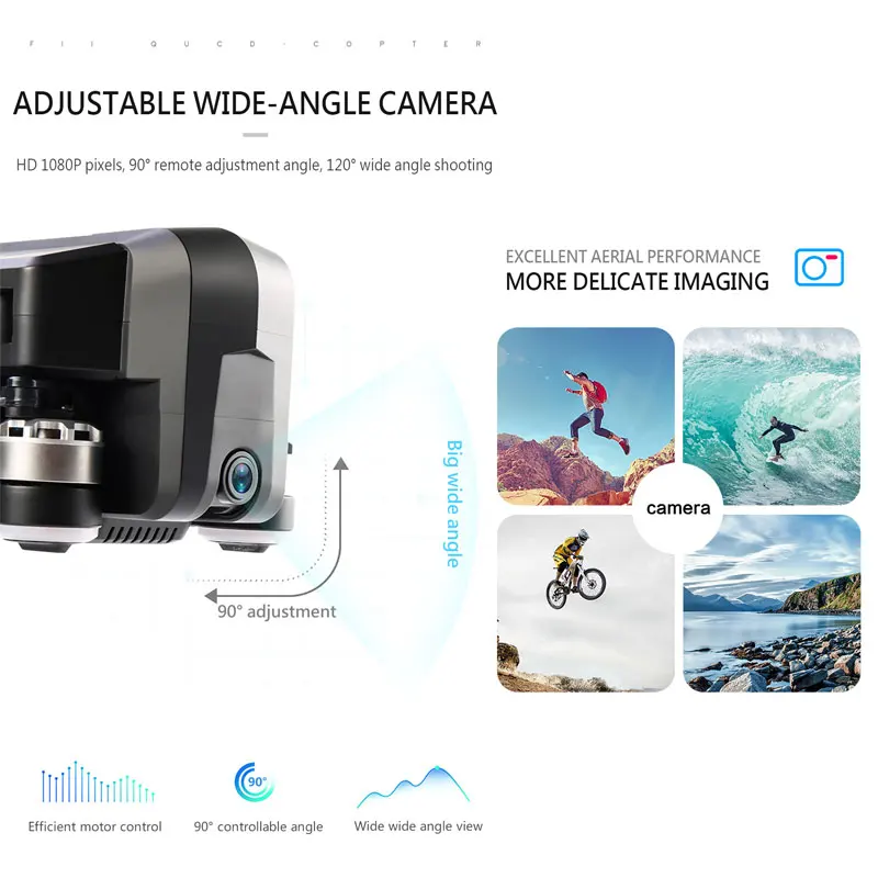 GPS Дрон с камерой HD 1080P профессиональный бесщеточный Квадрокоптер Wi Fi и функцией