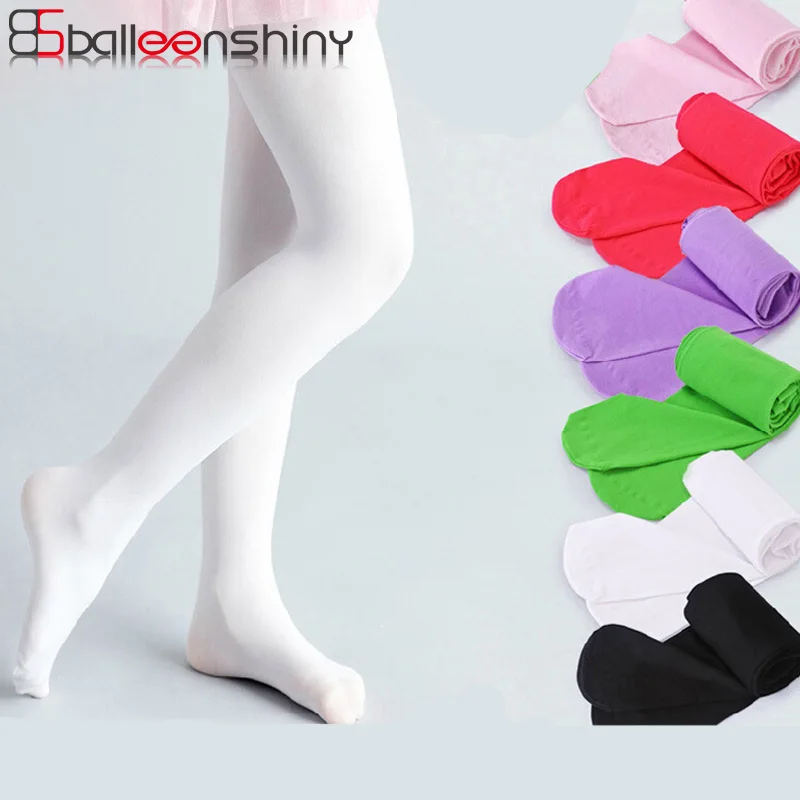BalleenShiny/Колготки для танцев однотонное бархатное высококачественное мягкое дышащее детское колготки, лидер продаж, весна-лето