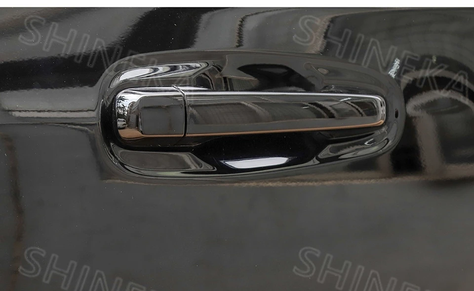 SHINEKA наклейки для автомобиля Toyota 4runner Chrome стайлинга автомобилей Дверная ручка Накладка наклейки подходят для Toyota 4runner до