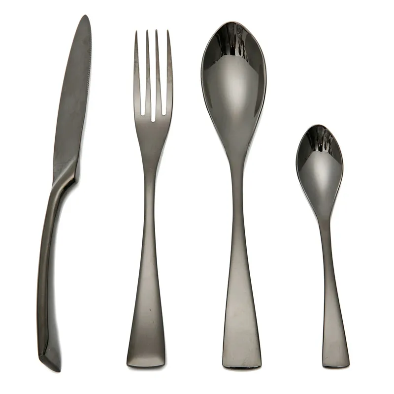 KCASA 24 шт./компл. набор посуды из высококачественной нержавеющей стали ложки вилки