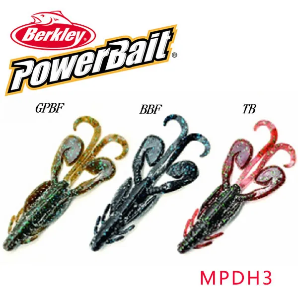 Беркли Марка Powerbait двойной hawg MPDH3 мягкие приманки 7 см японского креветок с солью
