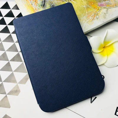 PB624 CB blue Супер тонкий pu кожаный чехол-накладка с принтом для pocketbook basic 3 614 615 plus чехол 6 ''читалка+ Защитная пленка для экрана - Цвет: PB624 CB blue
