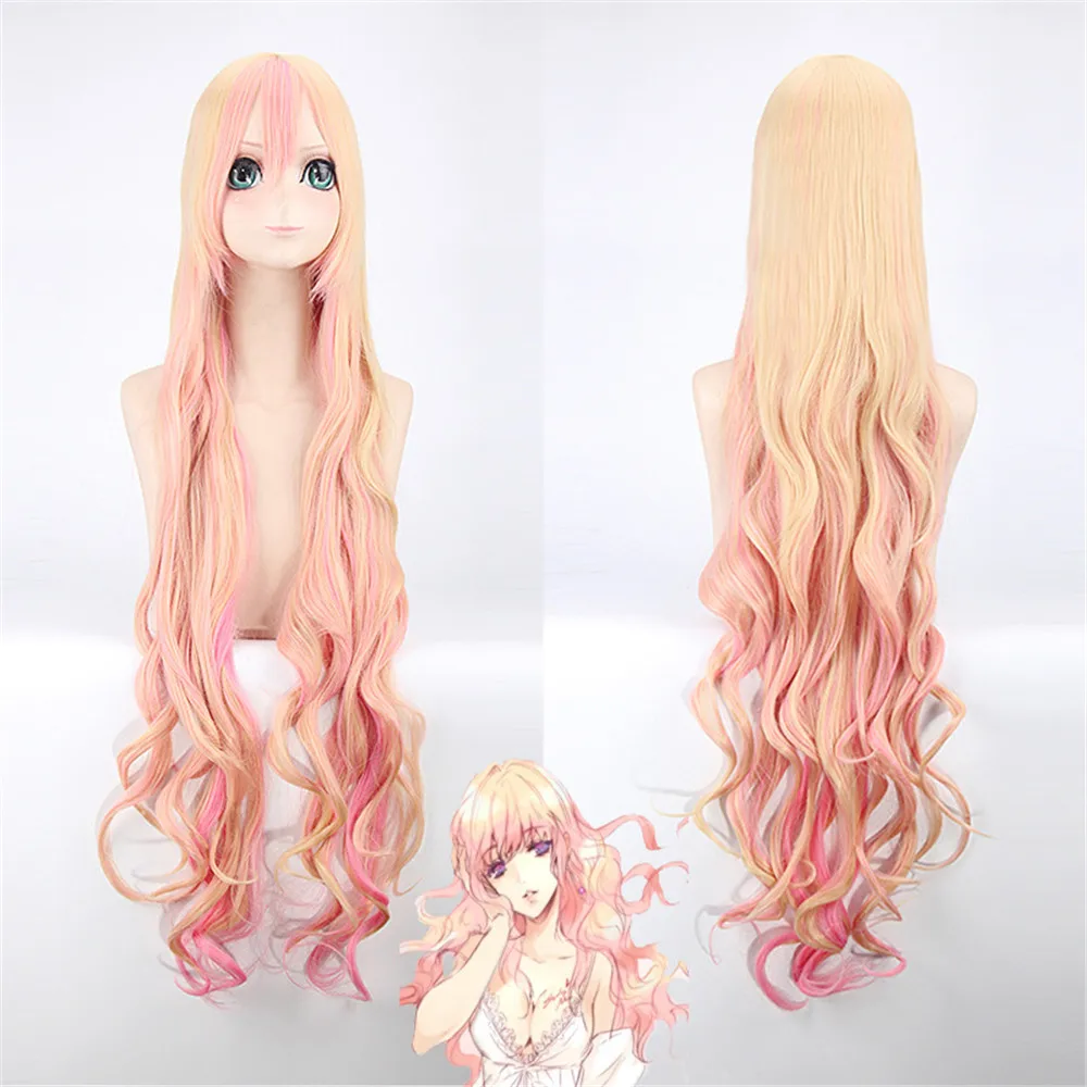 Macross F Sheryl Nome для женщин длинные вьющиеся Волнистые Косплей парики 120 см высокое