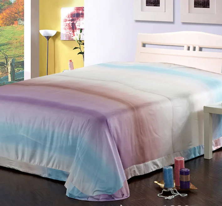 100% китайская шелковая ткань одеяло на лето тоторо кровать комплект colcha dekbed