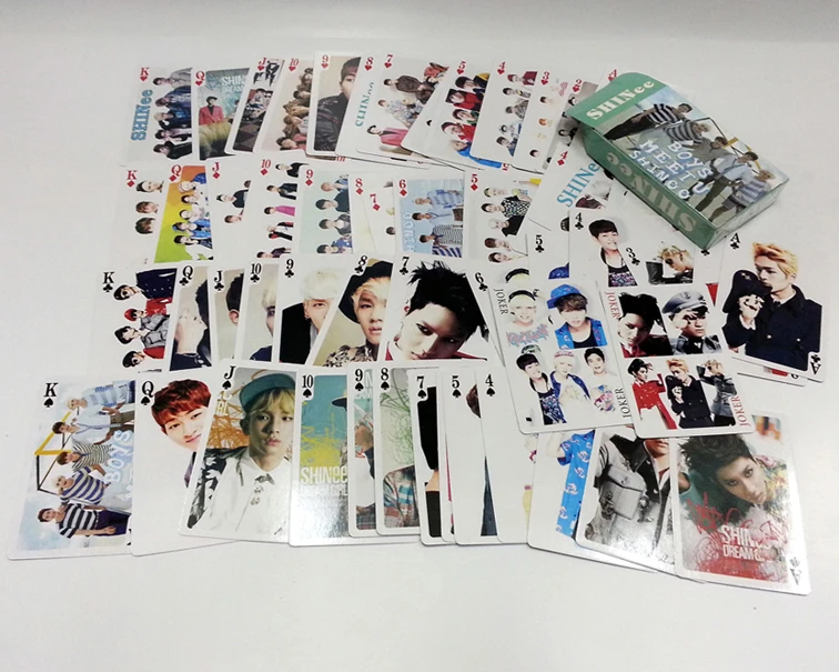 Kpop EXO GOT7 SHINEE BIGBANG TARA BLACKPINK WANNA ONE BTOB Poker игральные карты Fanart картинки художественная книга подарки коллекция Новая