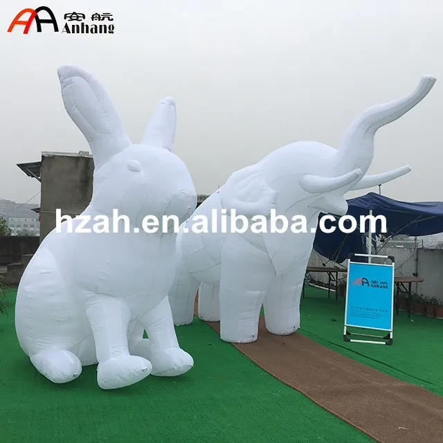 

White Inflatable Rabbit and Inflatable Elaphant for Advertising