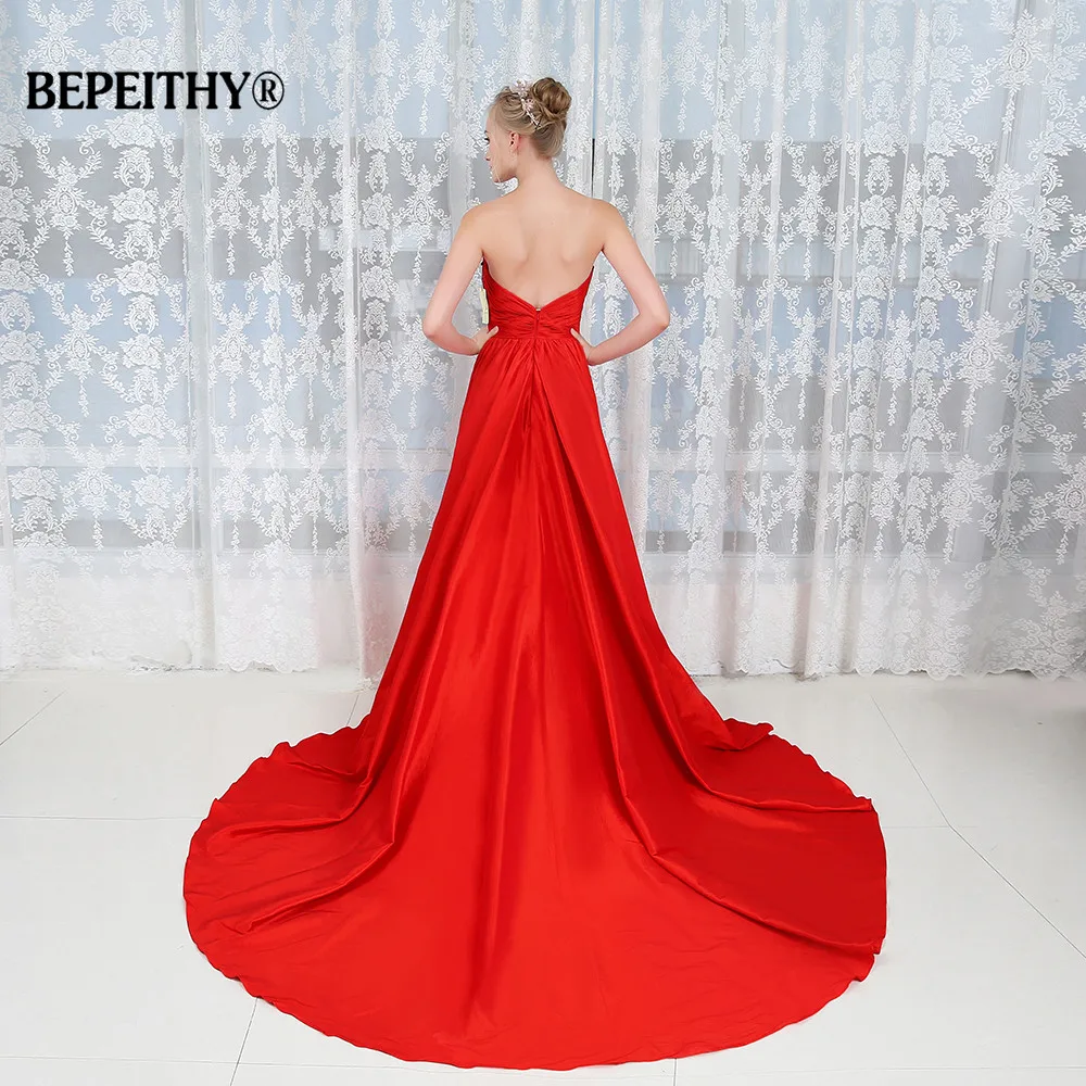 Длинное вечернее платье, Новое поступление, вечерние платья, vestido de festa Longo, быстрая, Красная тафта, распродажа онлайн