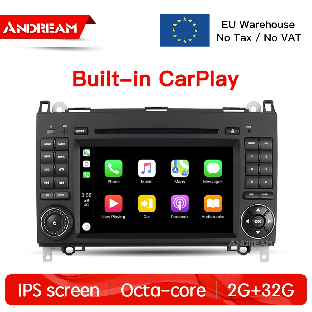 Android 8 1 2G + 32G встроенный carplay 2Din автомобильный dvd плеер ips головное устройство