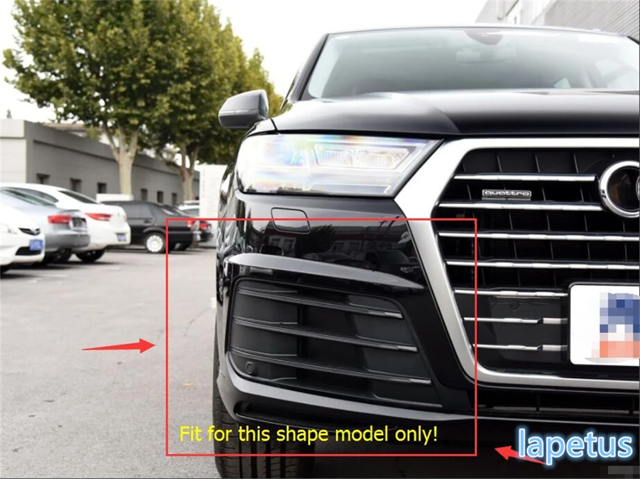 Lapetus Front &amp Rear Fog Lights Lamp Decoration Frame Cover Trim A Set Fit For Audi Q7 S-line Sport 2016 2017 2018 ABS | Автомобили и