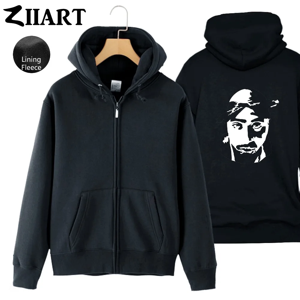 Tupac Shakur трафарет 2Pac Makaveli пара одежды девушки женщины полный молнии флисовое