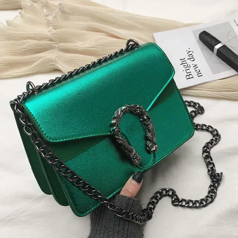 Luxury Green Shoulder Bags for Women 2019 New High Classy Purses Handbag Fashion Ladies Black Sling Bag Cross Body | Багаж и сумки