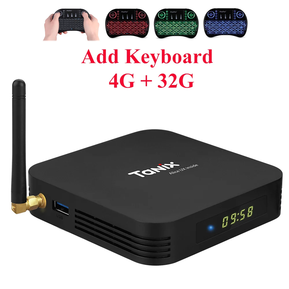 ТВ приставка Tanix TX6 Allwinner H6 4 ГБ DDR3 32 Гб EMMC 2 ГГц 5 WiFi BT4.1 поддержка 4K H.265 Bluetooth 0 WIFI Android 7